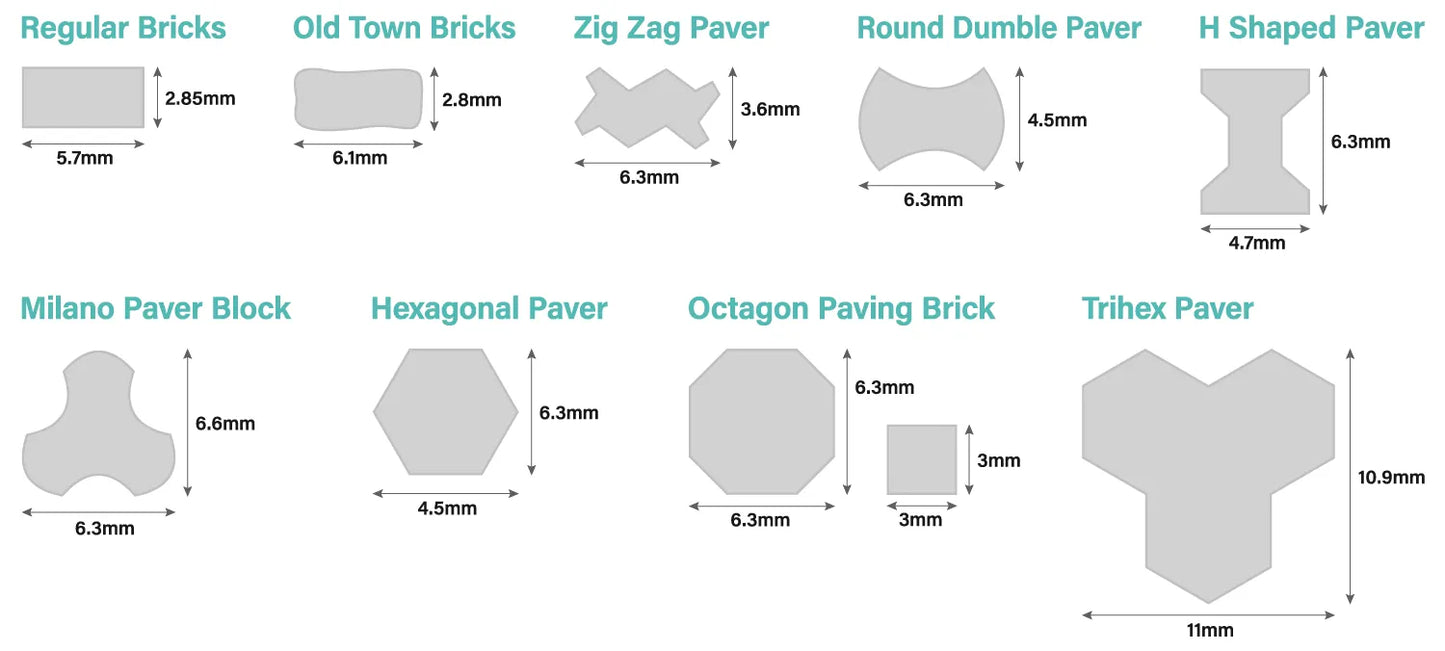 Acrylic molds - Old Bricks - ZZGames.dk