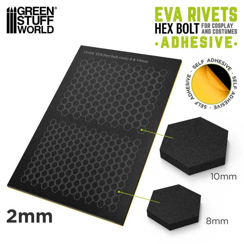 Adhesive EVA Hex Bolt rivets 2mm