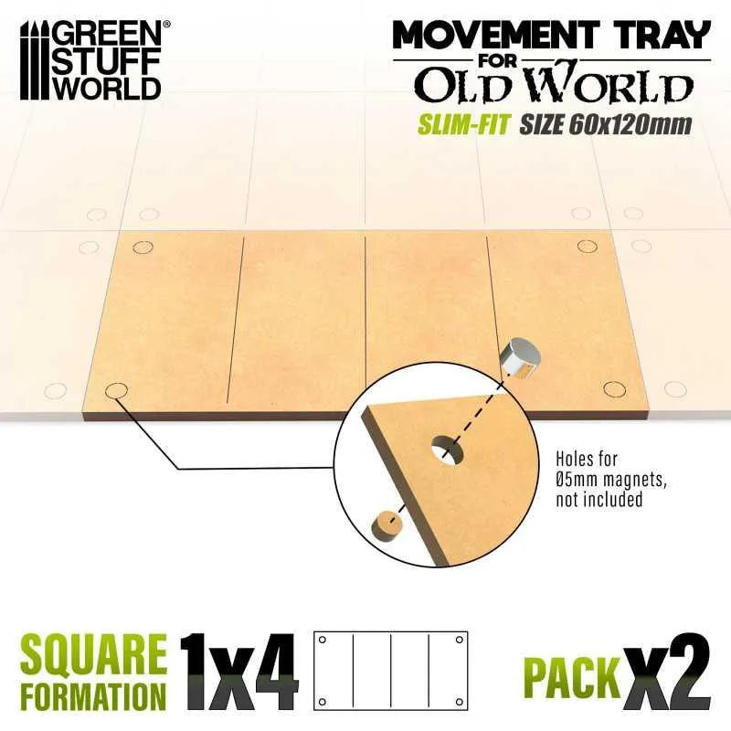MDF Movement Trays 120x60mm Slimfit - ZZGames.dk