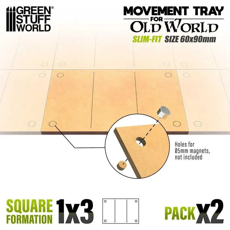 MDF Movement Trays 90x60mm Slimfit - ZZGames.dk