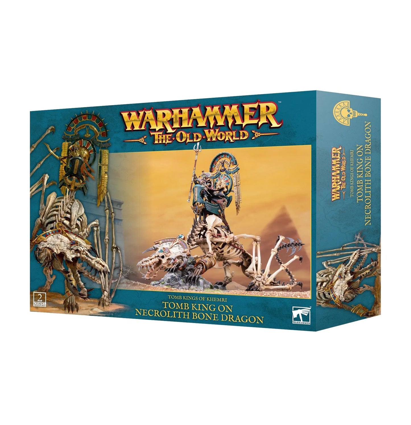 Warhammer: The Old World - Tomb King / Liche Priest On Necrolith Bone Dragon - ZZGames.dk