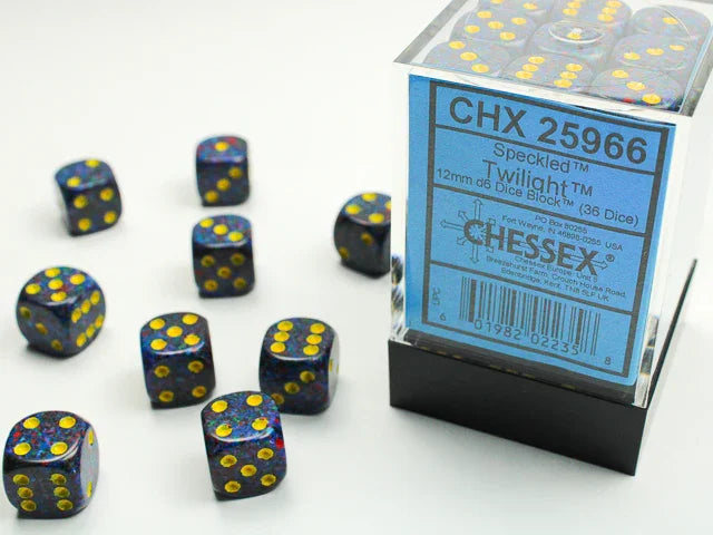 Speckled 12mm d6 Dice Block - Twilight