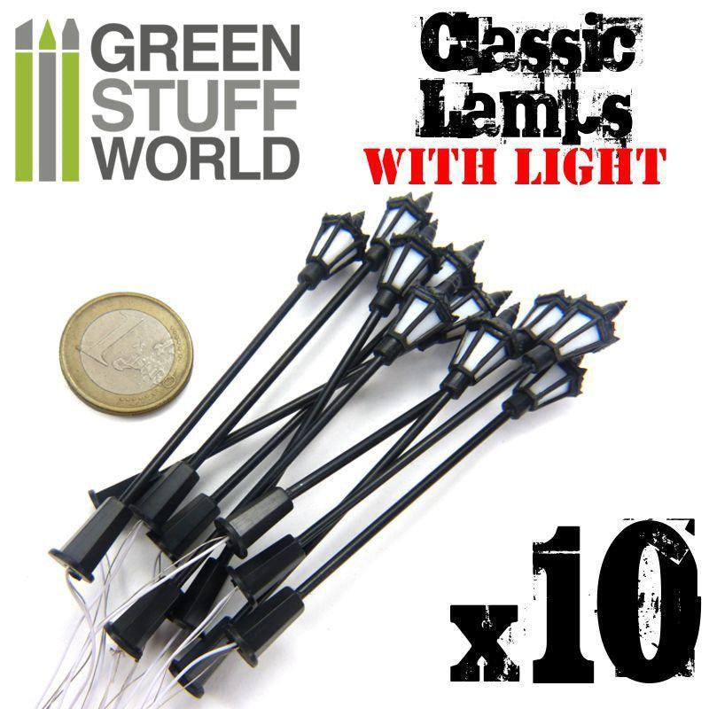 10x Classic Lamps with LED Lights - ZZGames.dk