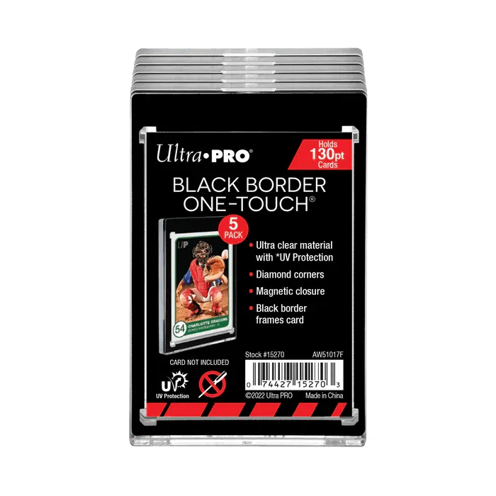 130PT Black Border UV ONE-TOUCH Magnetic Holder (5 stk) - ZZGames.dk