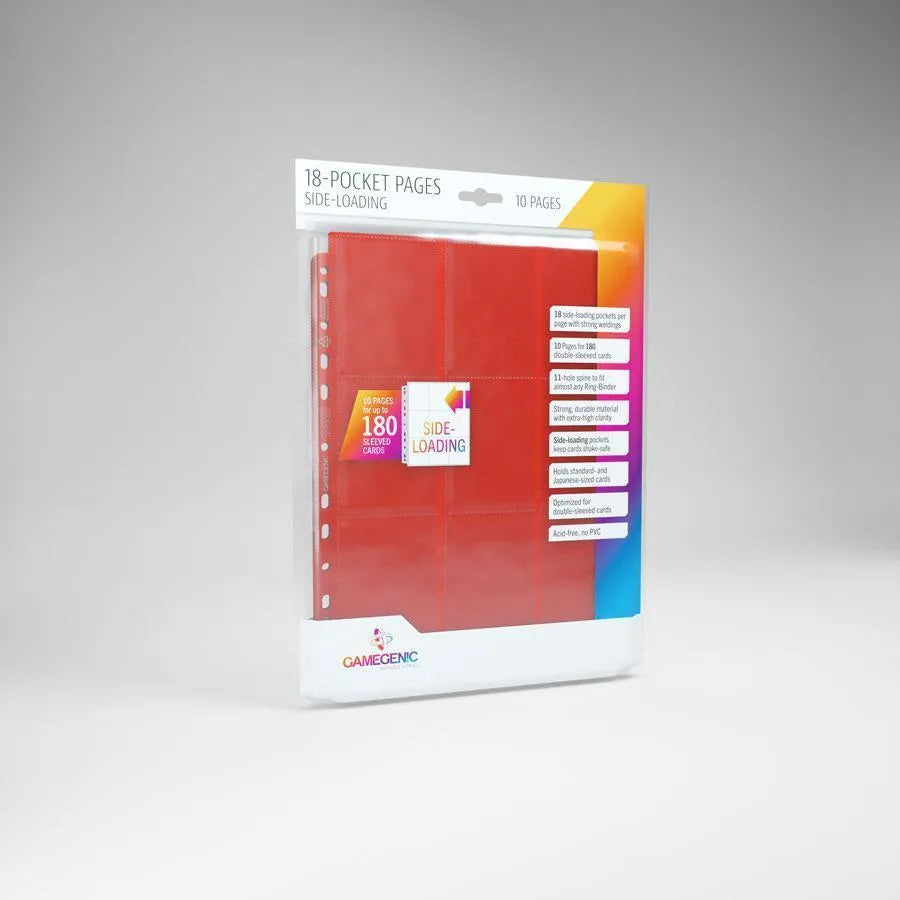 18-Pocket Pages Sideloading Red (10 pcs) - ZZGames.dk