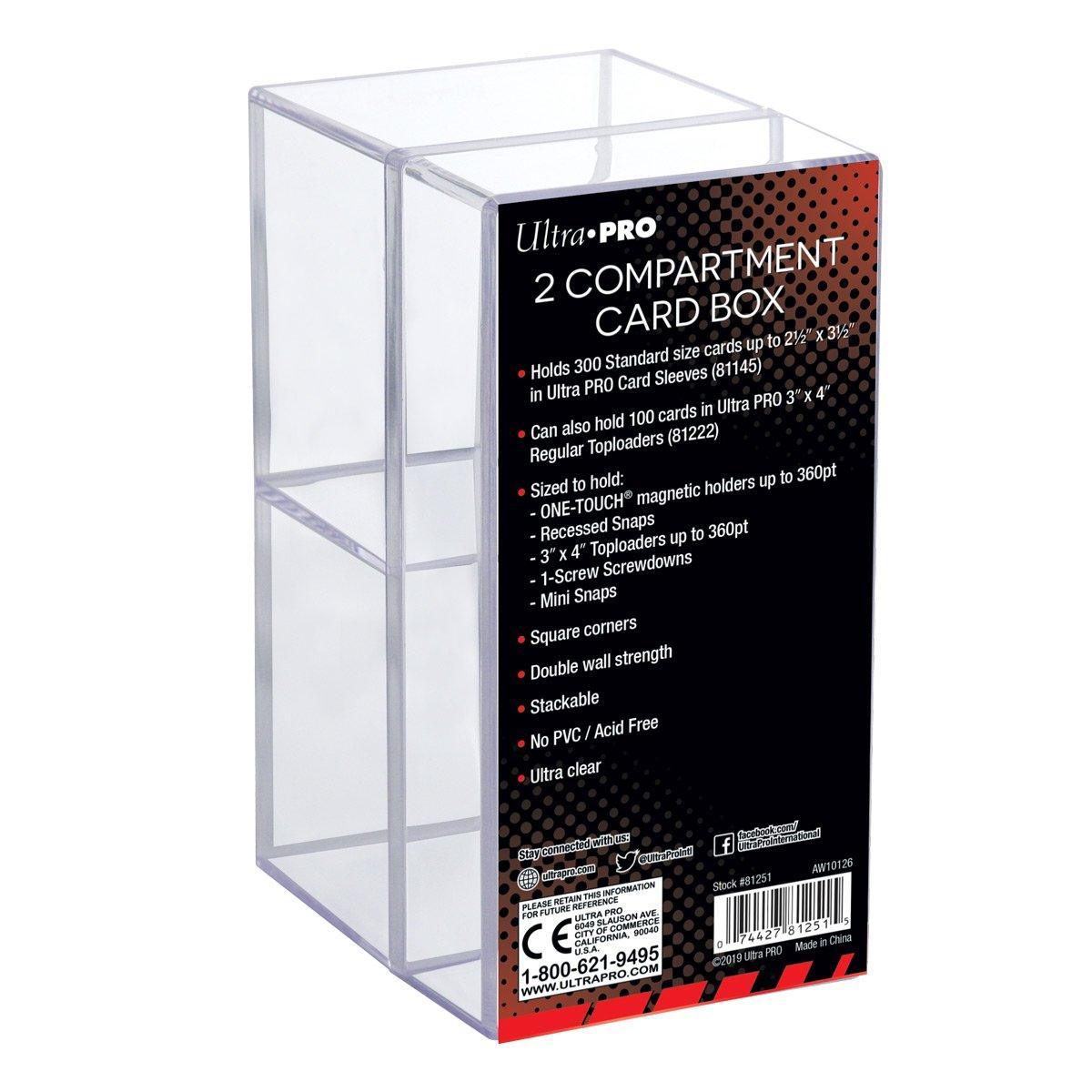 2-Compartment Clear Card Box - ZZGames.dk