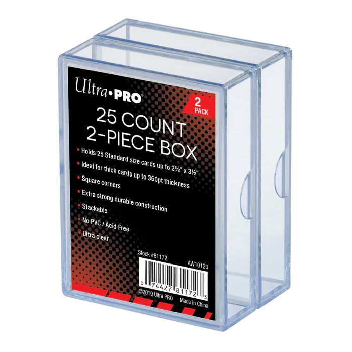 25-Count Clear Card Storage Boxes (2 pcs) - ZZGames.dk