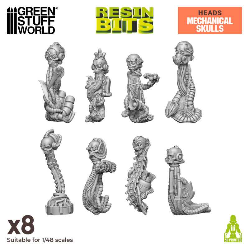 3d printed set - Mechanical Skulls