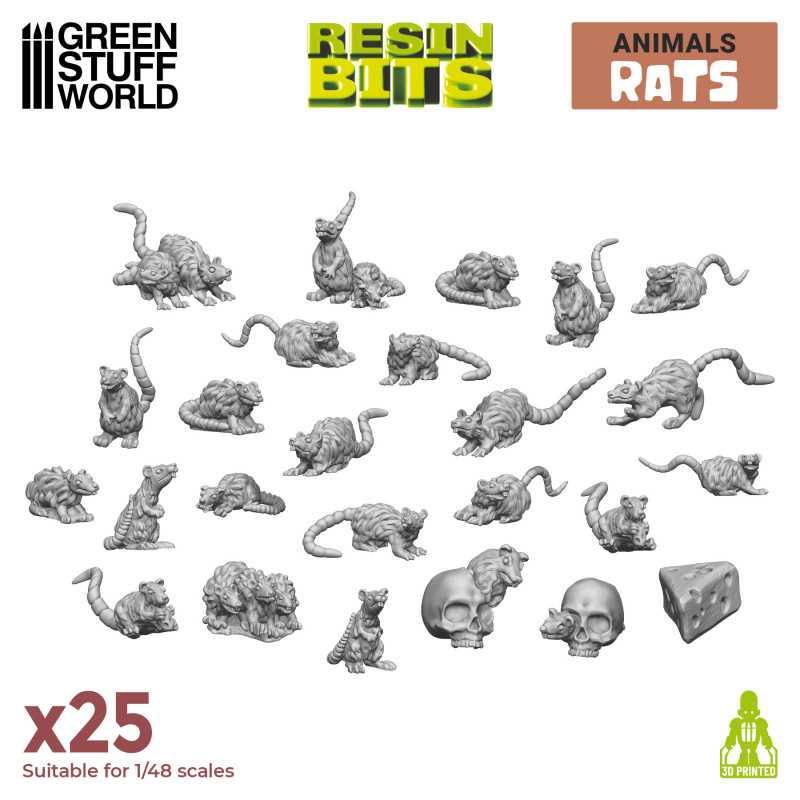 3D printed set - Small Rats - ZZGames.dk