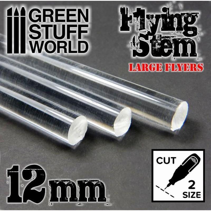 3x Acrylic Rods - Round 12 mm CLEAR - ZZGames.dk