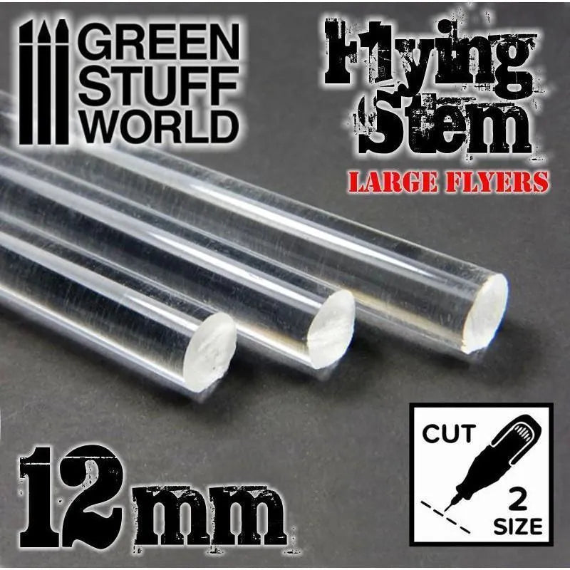 3x Acrylic Rods - Round 12 mm CLEAR - ZZGames.dk