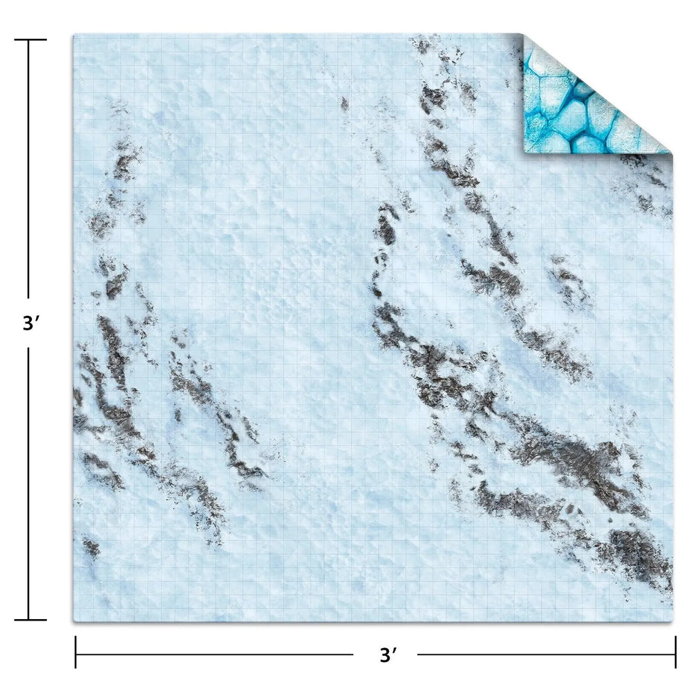 3x3 Game Mat - Ice Floe / Frozen Tundra - ZZGames.dk