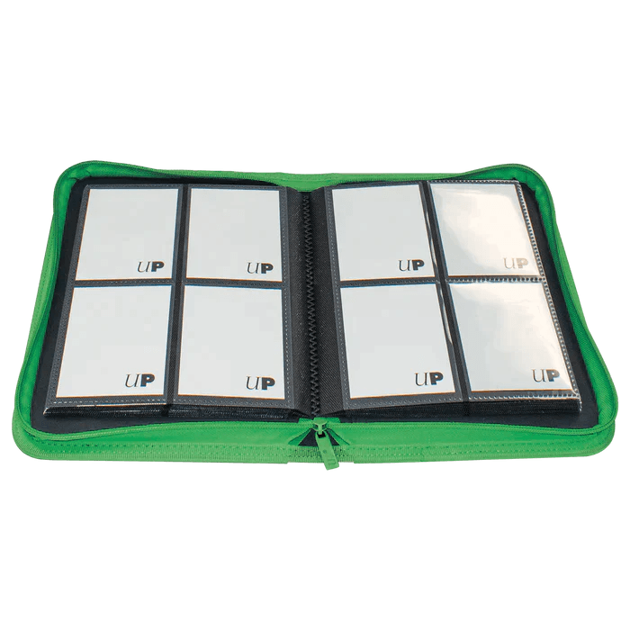 4-Pocket Vivid Zippered PRO-Binder Green - ZZGames.dk