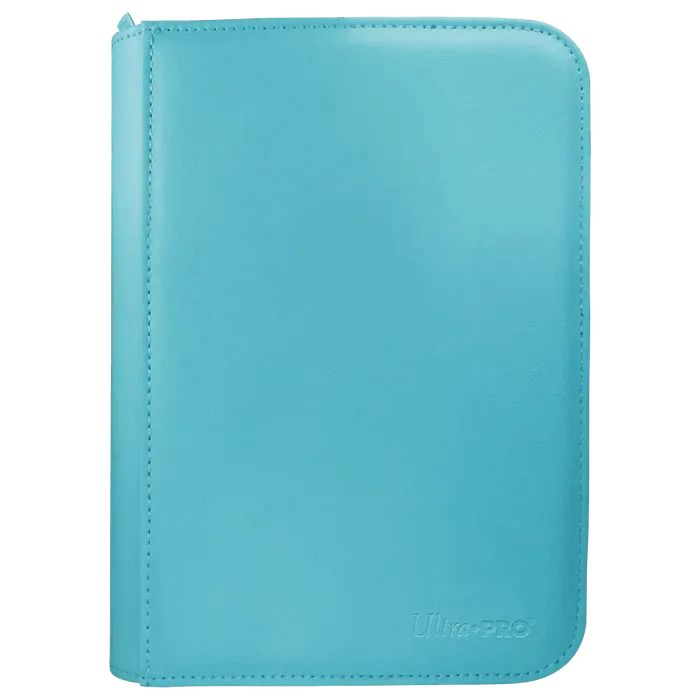 4-Pocket Vivid Zippered PRO-Binder Light Blue - ZZGames.dk