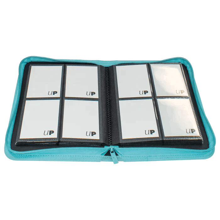 4-Pocket Vivid Zippered PRO-Binder Light Blue - ZZGames.dk