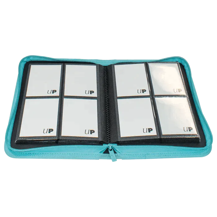 4-Pocket Vivid Zippered PRO-Binder Light Blue - ZZGames.dk