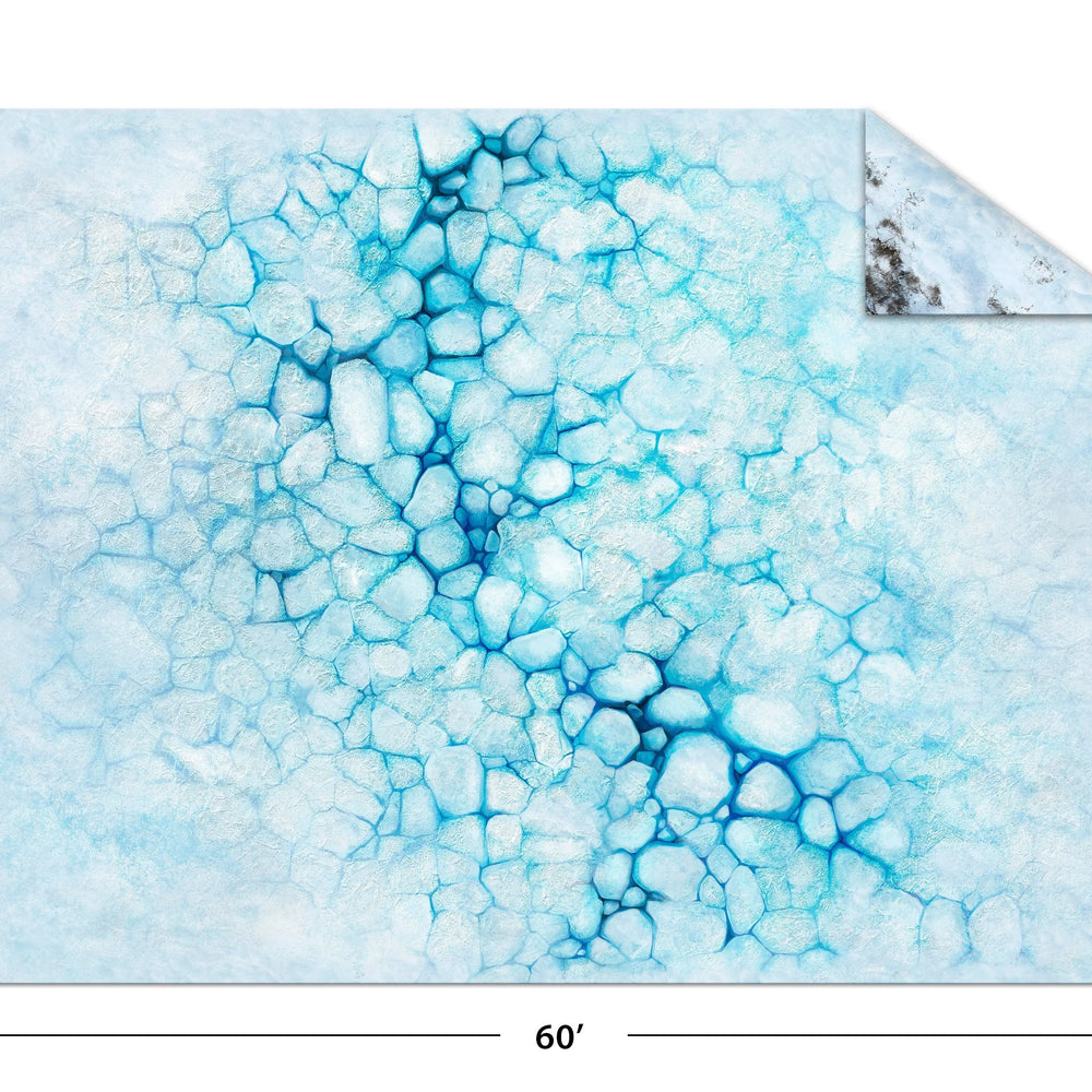 44x60" Game Mat - Ice Floe / Frozen Tundra - ZZGames.dk
