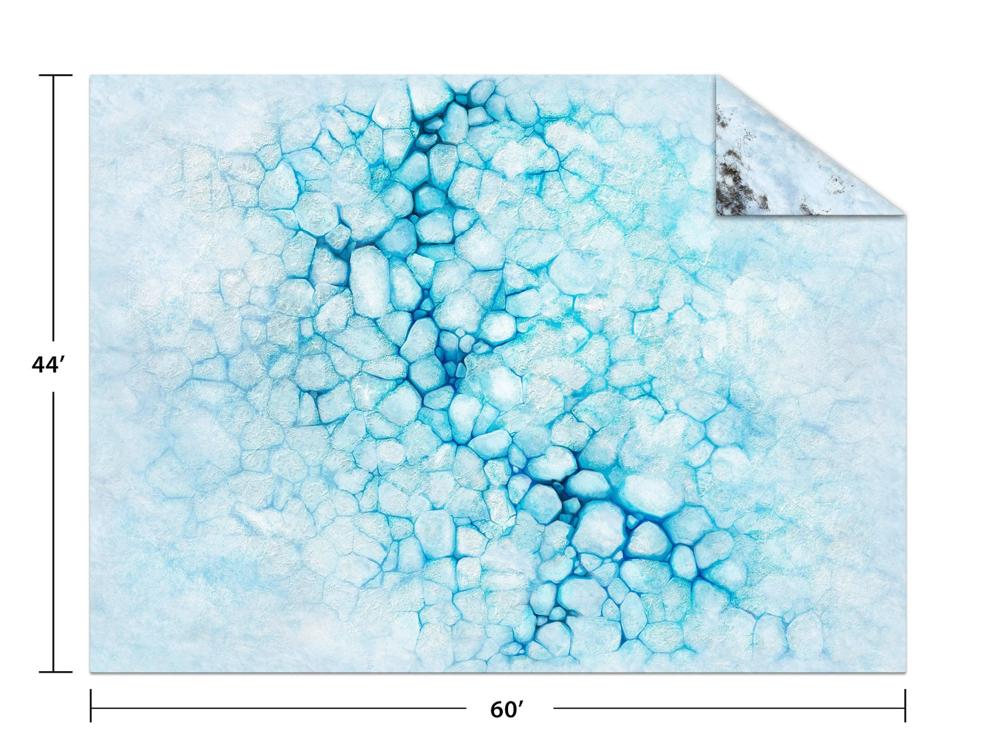 44x60" Game Mat - Ice Floe / Frozen Tundra - ZZGames.dk