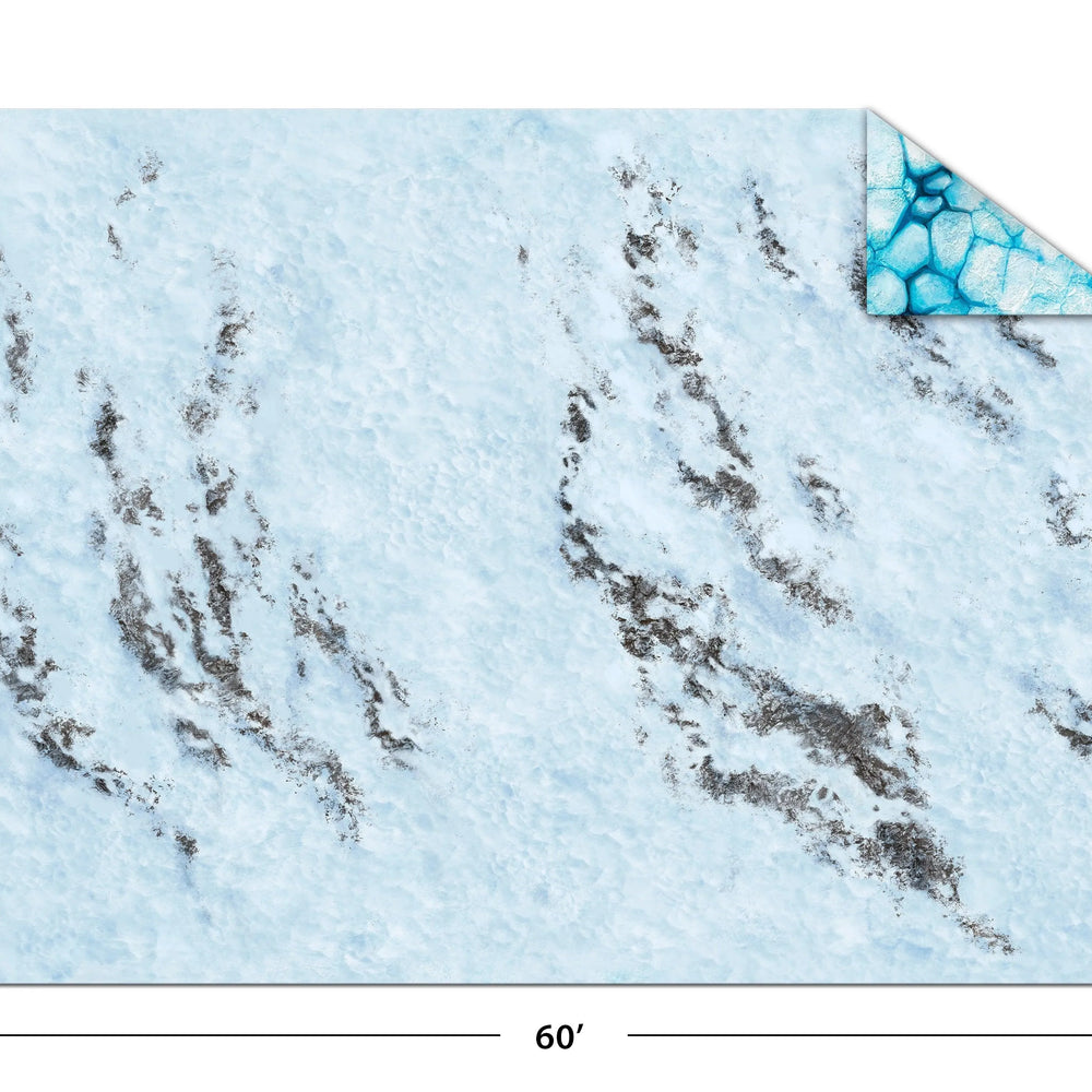 44x60" Game Mat - Ice Floe / Frozen Tundra - ZZGames.dk