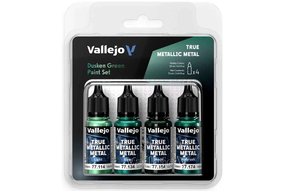 Vallejo True Metallic Metal set Dusken Green 4x18ml