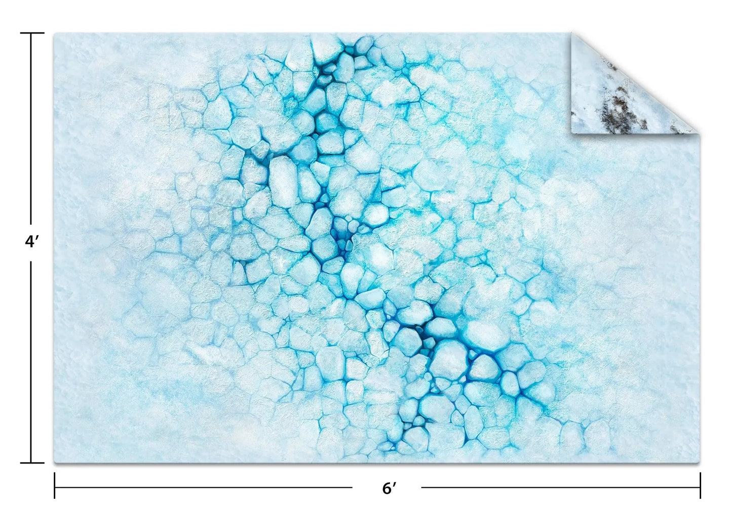 6x4 Game Mat - Ice Floe / Frozen Tundra - ZZGames.dk