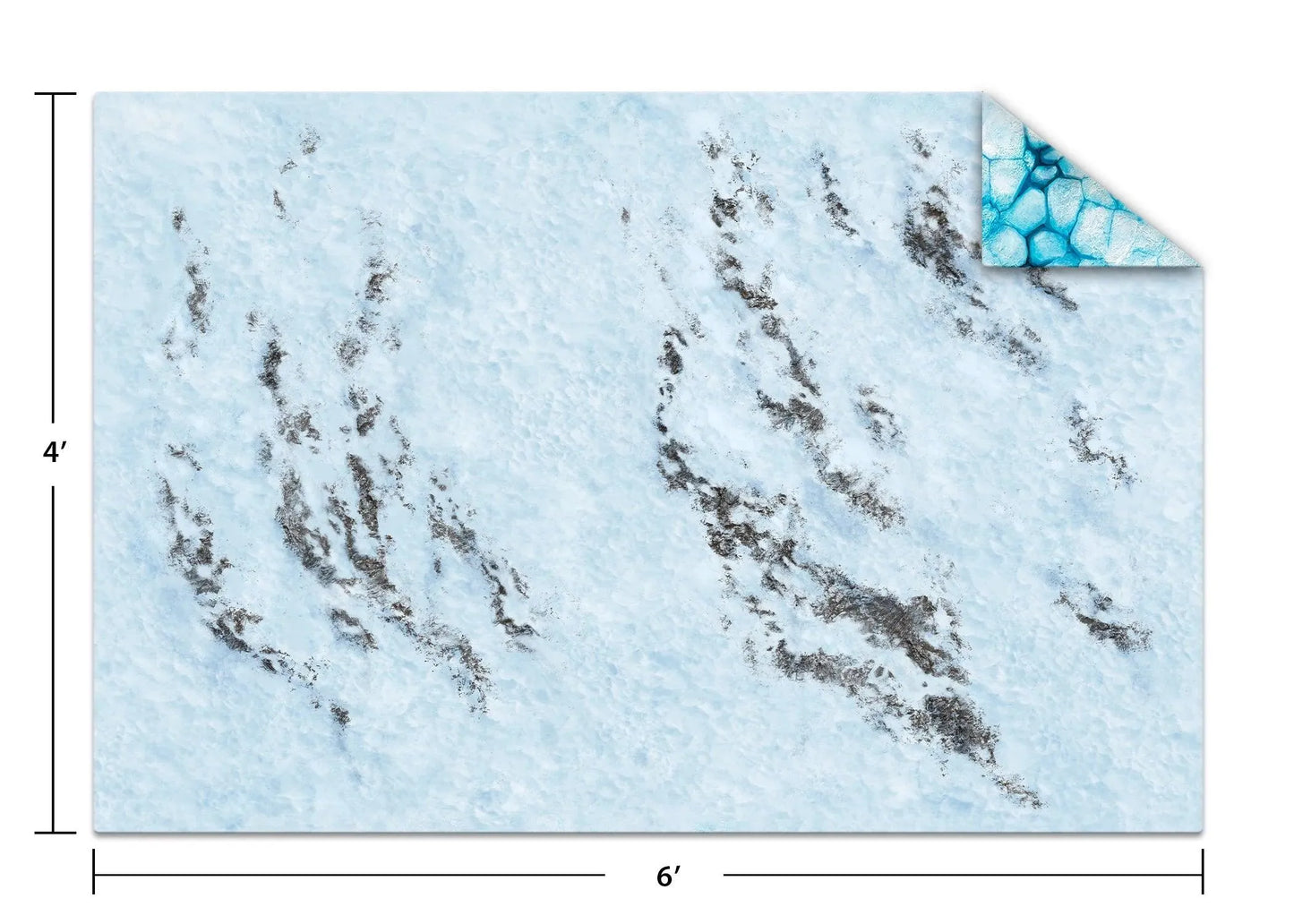 6x4 Game Mat - Ice Floe / Frozen Tundra - ZZGames.dk