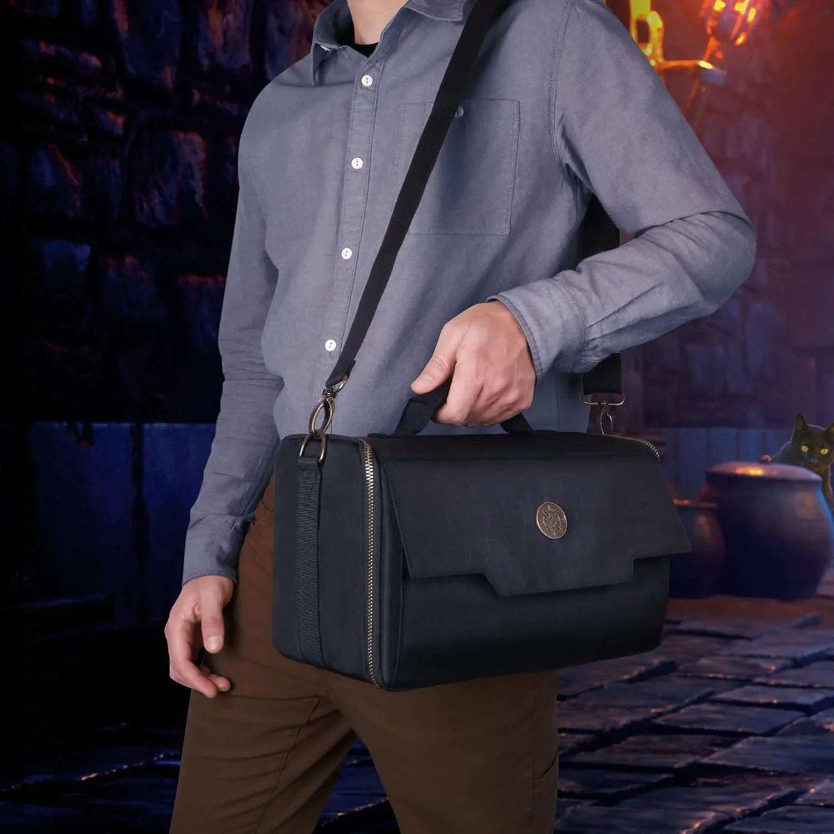 
                  
                    Miniature Figure Travel Satchel
                  
                