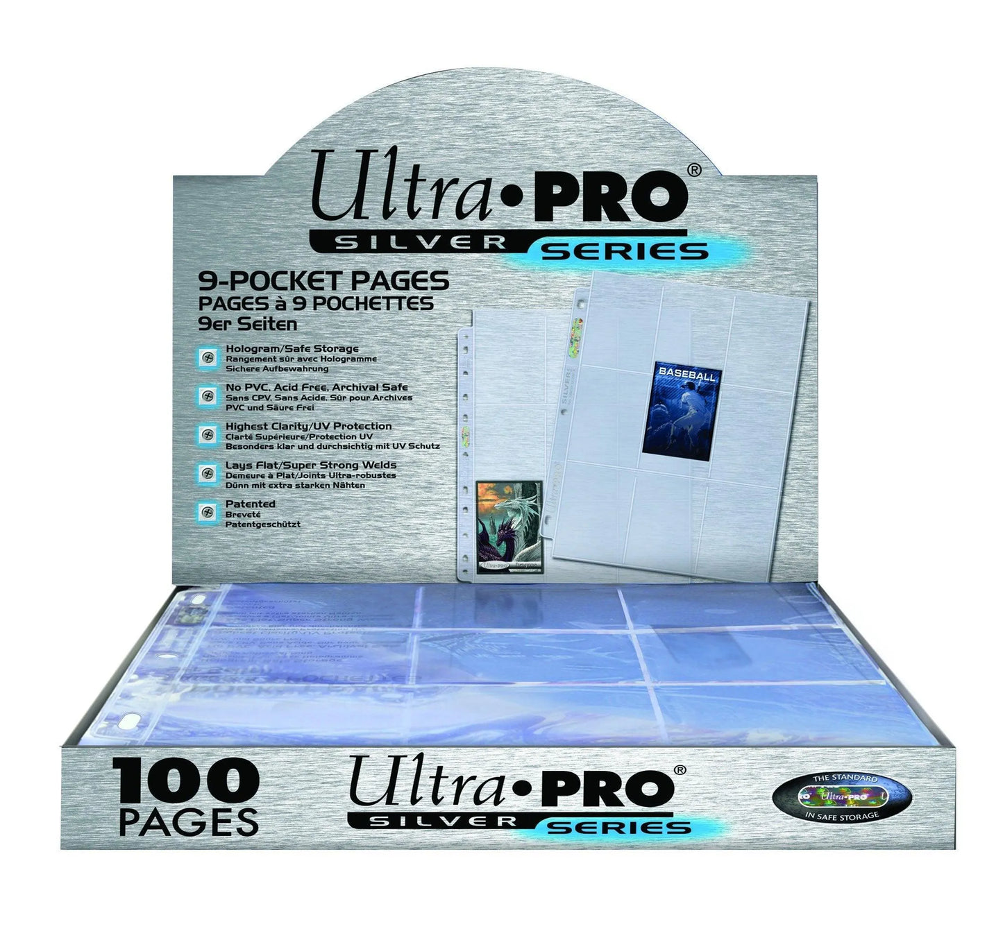 9-Pocket Silver Series Page for Standard Size Cards (1 pcs) - ZZGames.dk