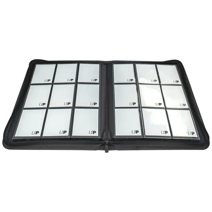 9-Pocket Vivid Zippered PRO-Binder Black - ZZGames.dk