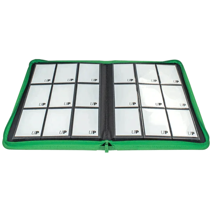 9-Pocket Vivid Zippered PRO-Binder Green - ZZGames.dk