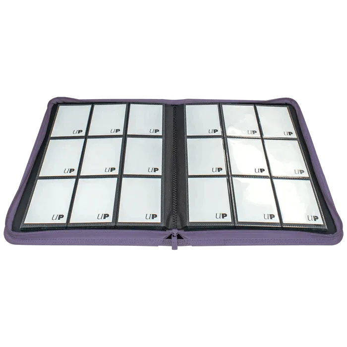 9-Pocket Vivid Zippered PRO-Binder Purple - ZZGames.dk