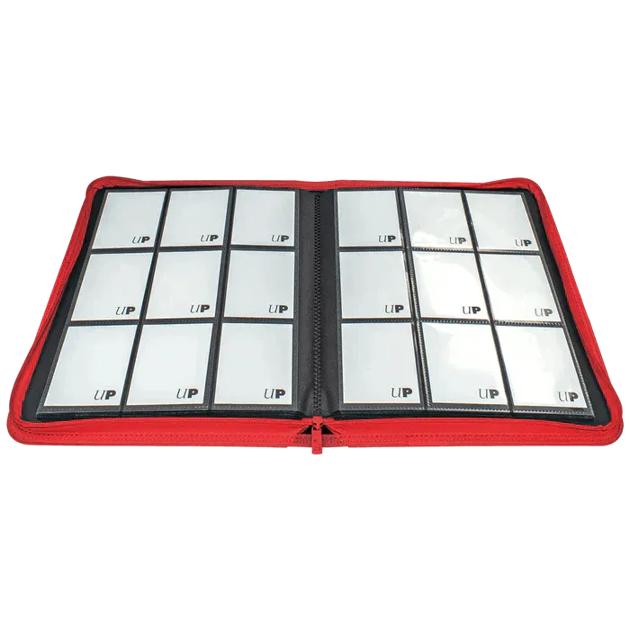 9-Pocket Vivid Zippered PRO-Binder Red - ZZGames.dk