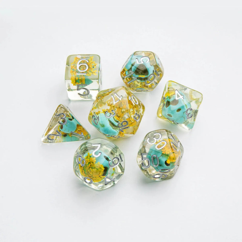 Green Skull RPG Dice Set