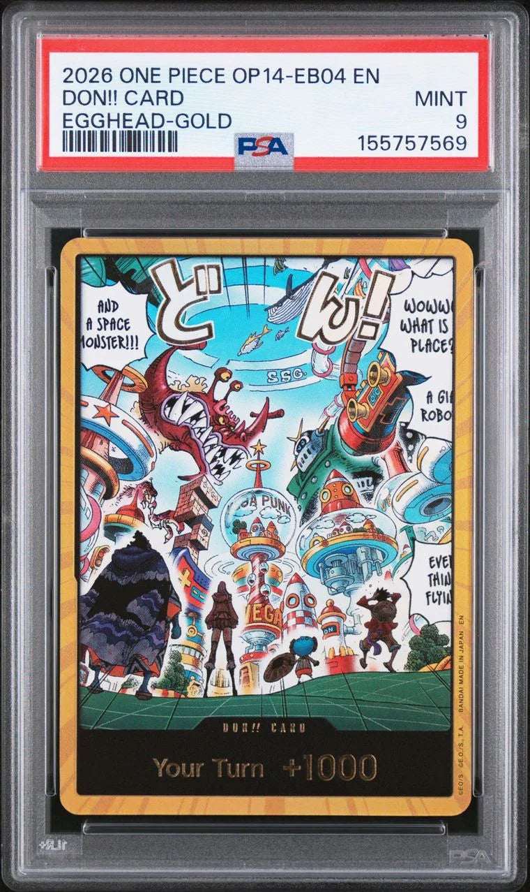One Piece OP14‑EB04 – DON!! Card (Egghead Gold)