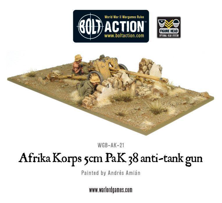 Afrika Korps 5cm PaK 38 anti-tank gun - ZZGames.dk