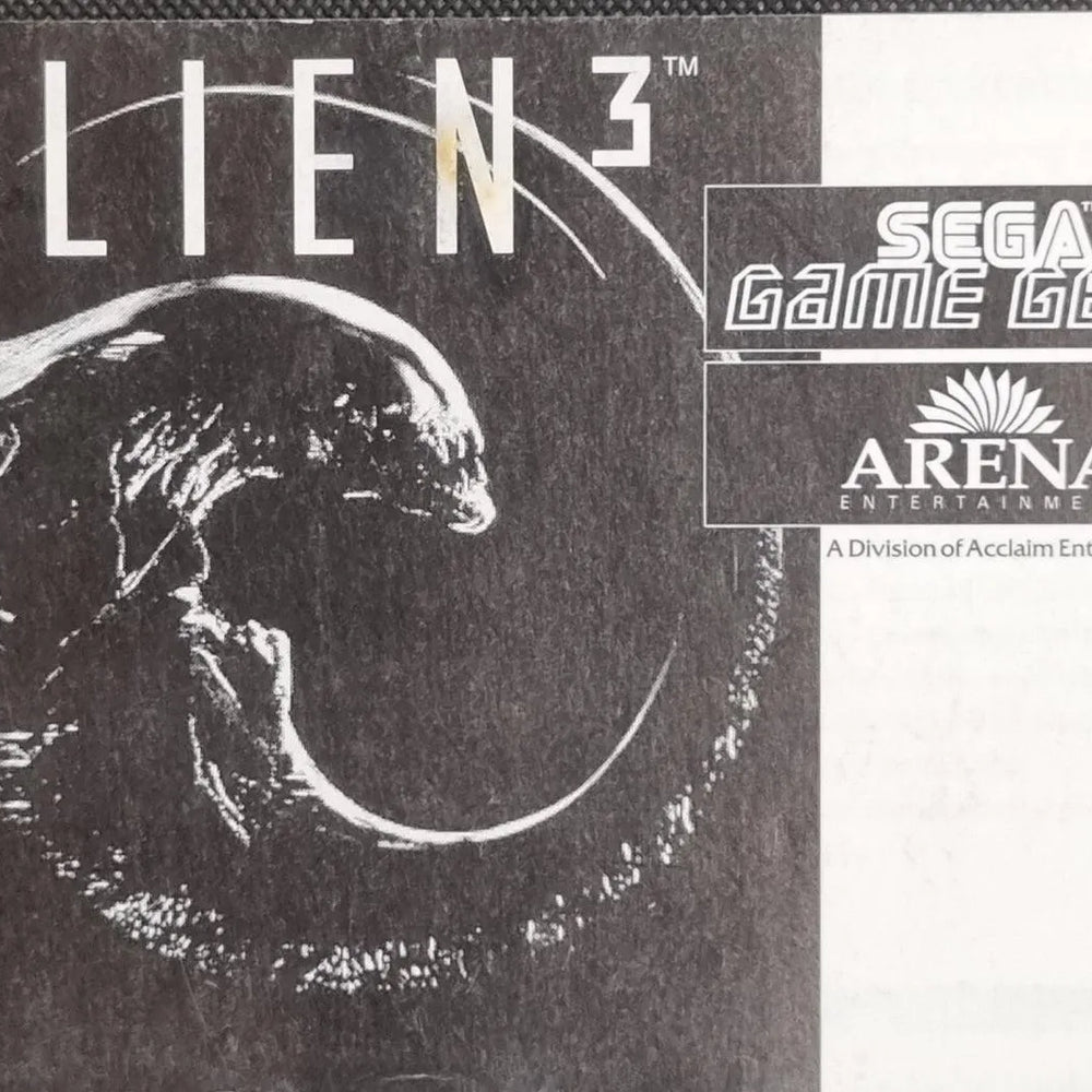 Alien 3 manual - ZZGames.dk