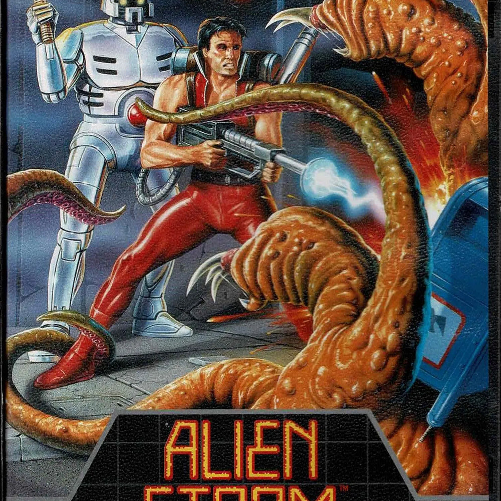 Alien Storm (slidt label på cart) - ZZGames.dk