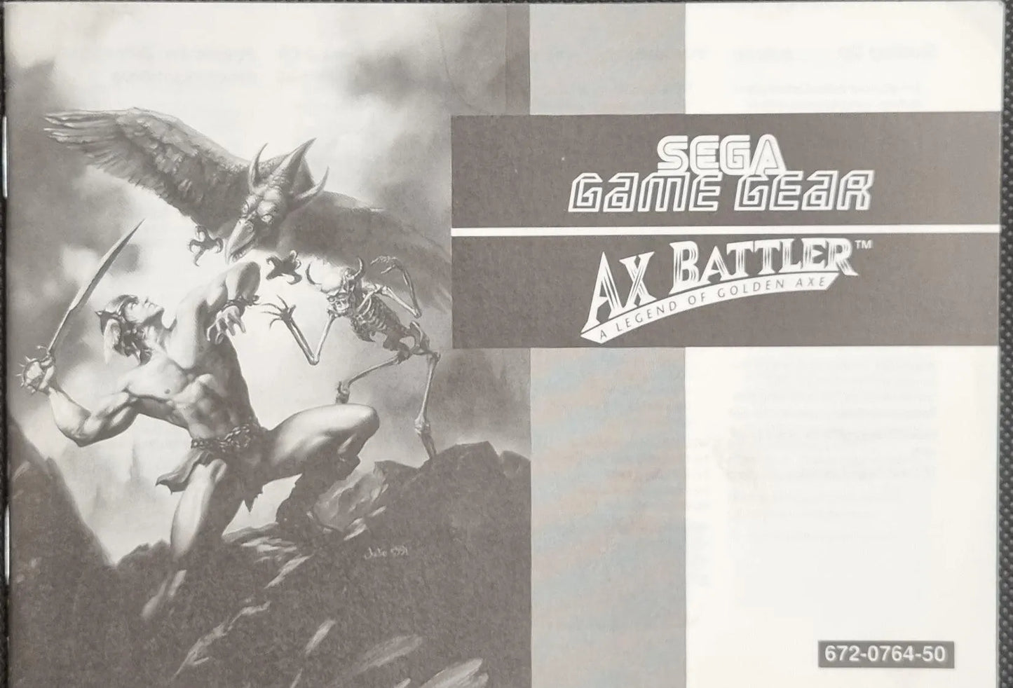 Ax Battler manual - ZZGames.dk