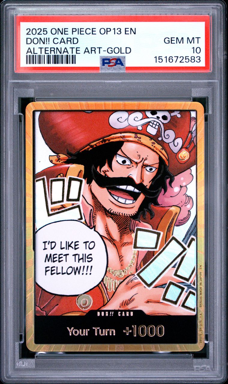 
                  
                    One Piece OP13 – DON!! Card (Alternate Art – Gold)
                  
                