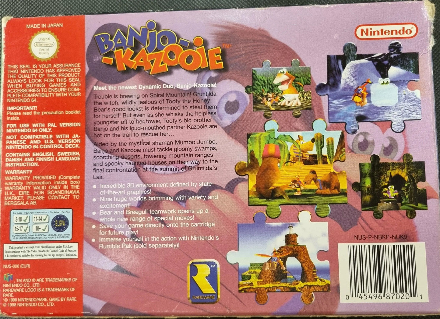 
                  
                    Banjo Kazooie i æske (kosmetiske fejl) - ZZGames.dk
                  
                