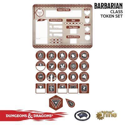 Barbarian Token Set - ZZGames.dk