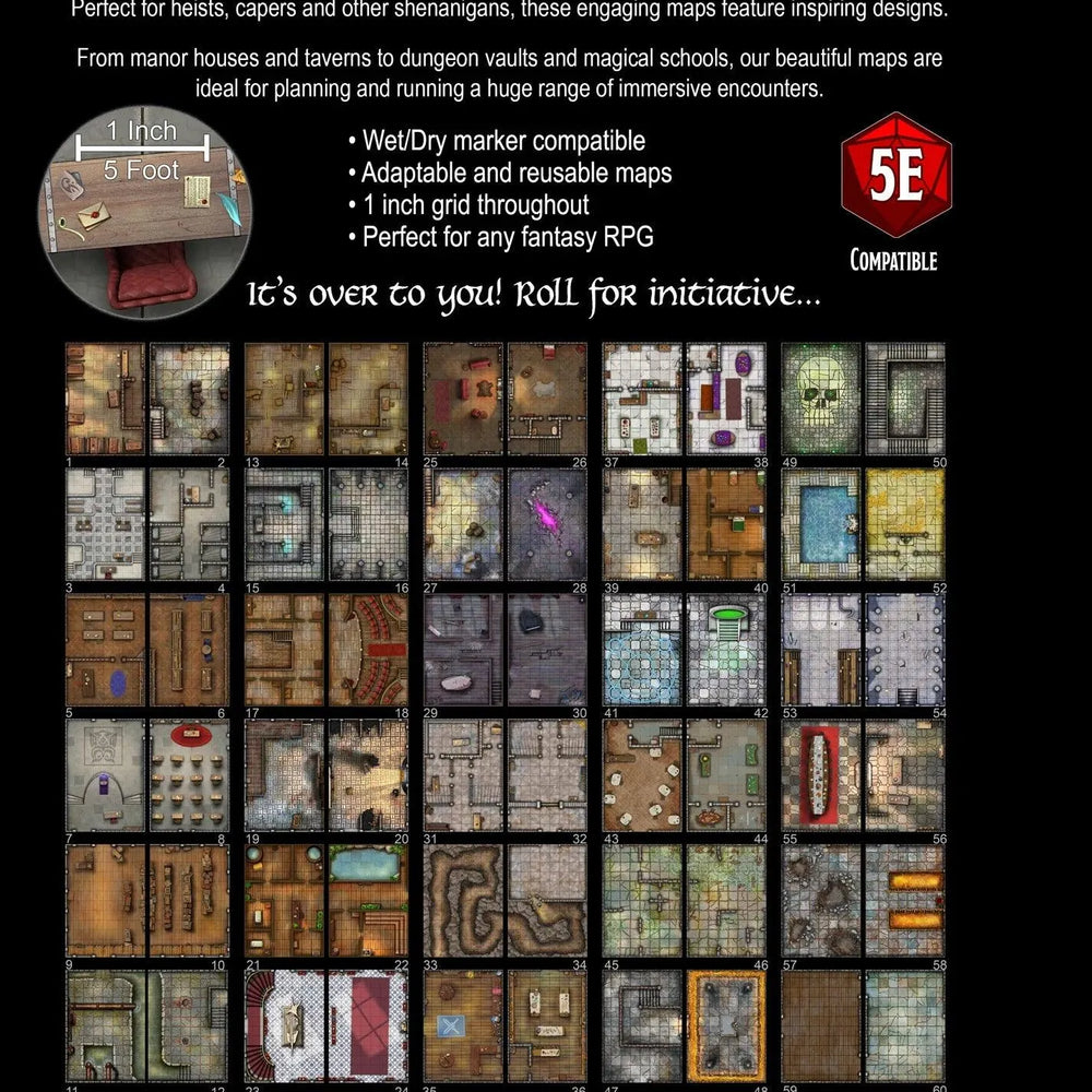 Big Book of Battle Mats - Rooms, Vaults & Chambers - ZZGames.dk