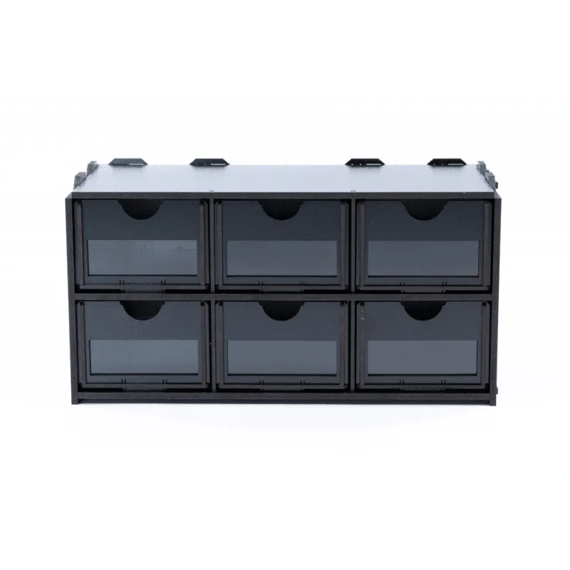 Black Rack: Cabinet with 6 Drawers – ZZGames.dk