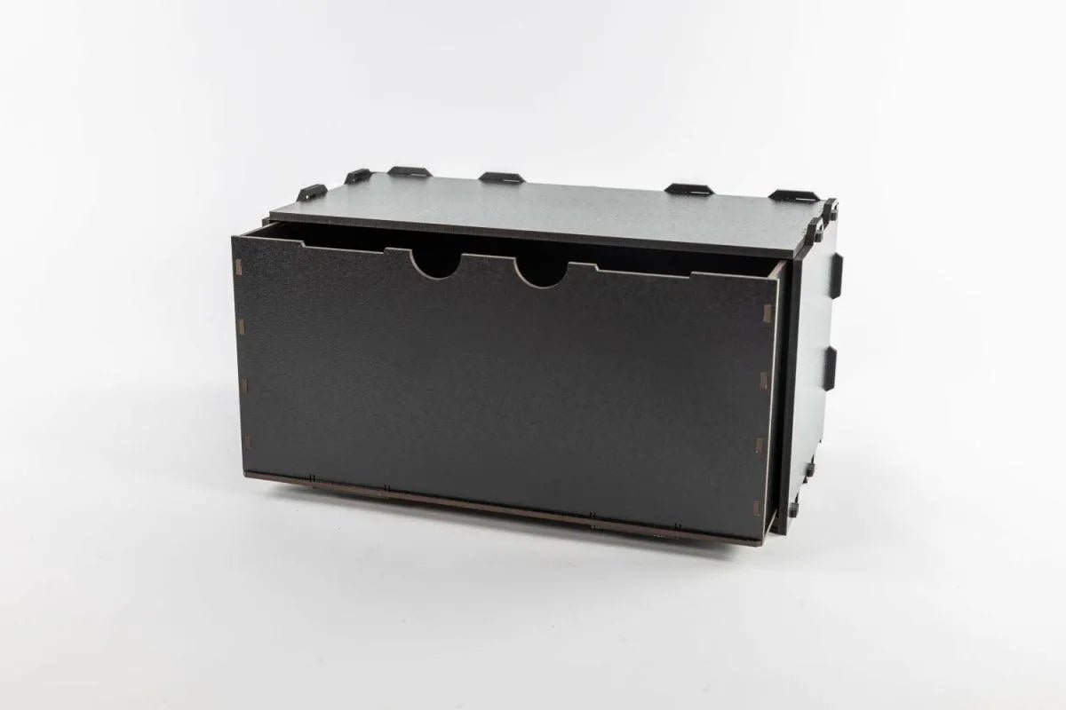 Black Paint Rack: Piece with Big Drawer - ZZGames.dk