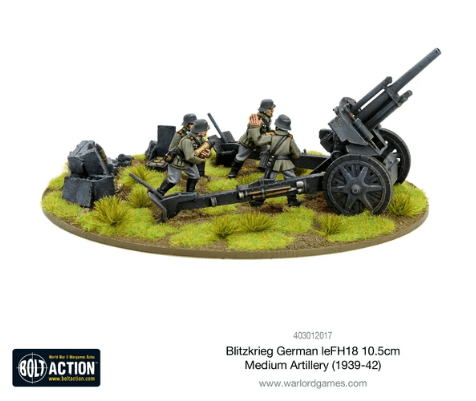 Blitzkrieg German leFH 18 10.5cm Medium Artillery (1939-42) - ZZGames.dk