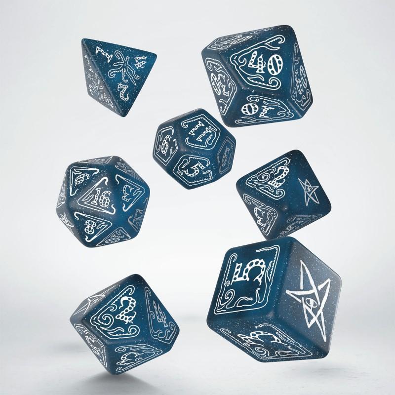 Call of Cthulhu Abyssal & White Dice Set (7) - ZZGames.dk