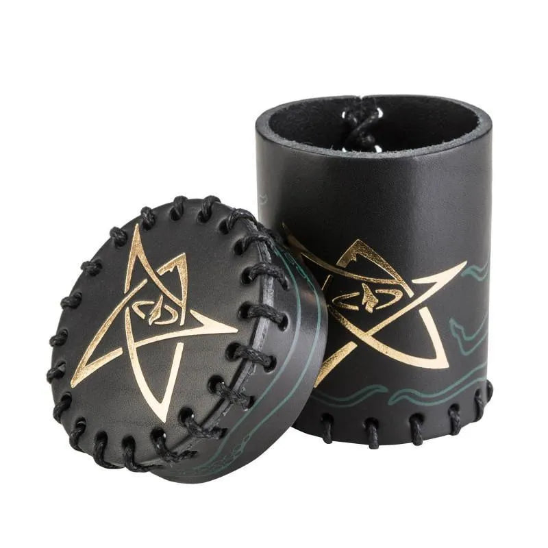 Call of Cthulhu Black & green-golden Leather Dice Cup - ZZGames.dk