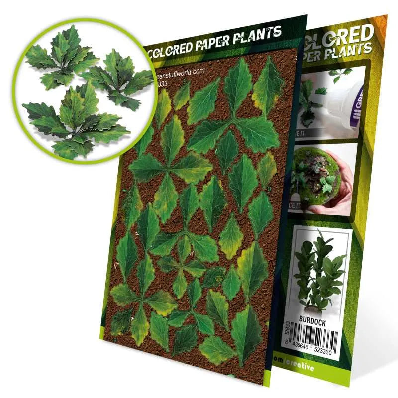 Colored Paper Plants - Burdock