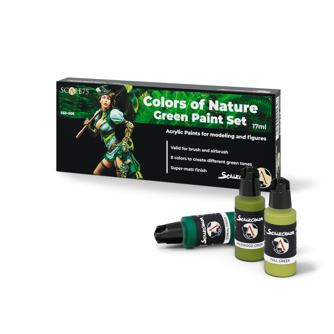 
                  
                    COLORS of NATURE Green Paint Set (8x17mL) - ZZGames.dk
                  
                