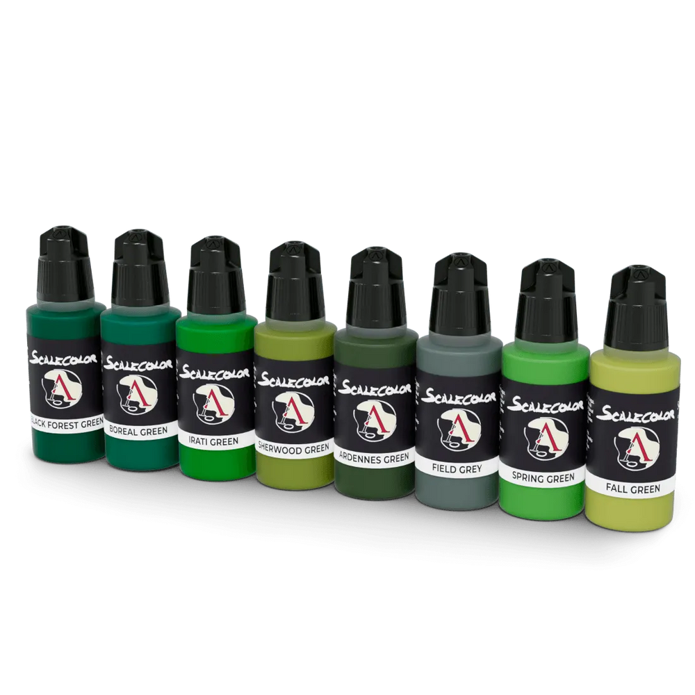 Colors Of Nature Green Paint Set (8x17ml) - ZZGames.dk